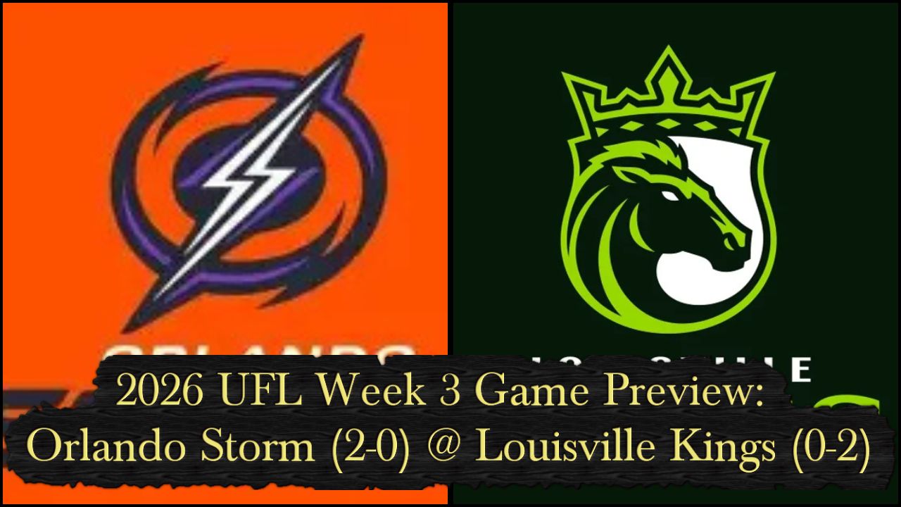 2026 Week 3 Game Preview: Orlando Storm (2-0) @ Louisville Kings (2-0)